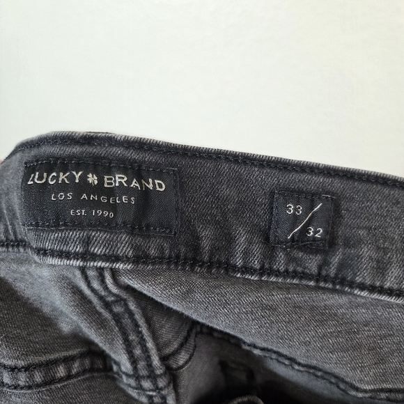 Men’s Lucky Brand 110 Slim Fit Burnout Black Denim Jeans Size W33 L32 - Picture 11 of 14